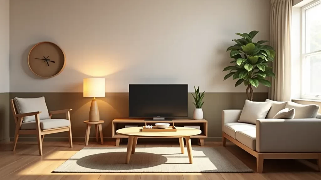 Beige and White for a Calm Living Room