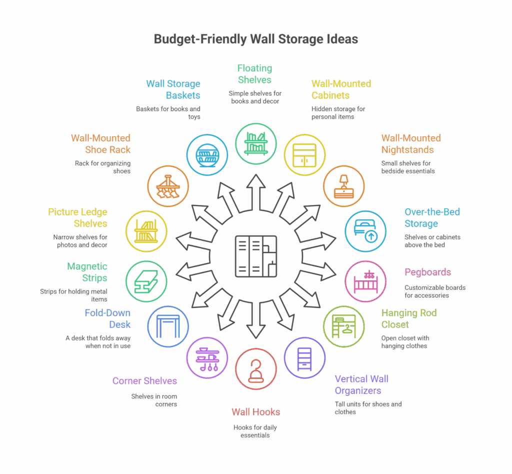 infographic Budget-Friendly Wall Storage Ideas