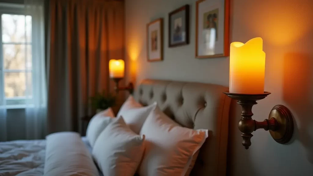Wall-mounted Candle Holders with LED Candles