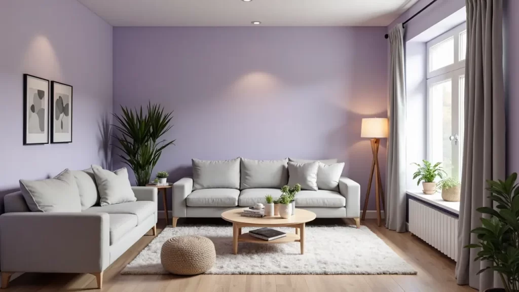 Lavender With Light Gray