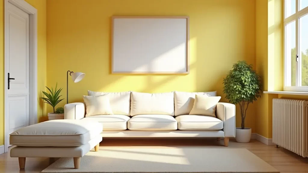Soft Yellow With White